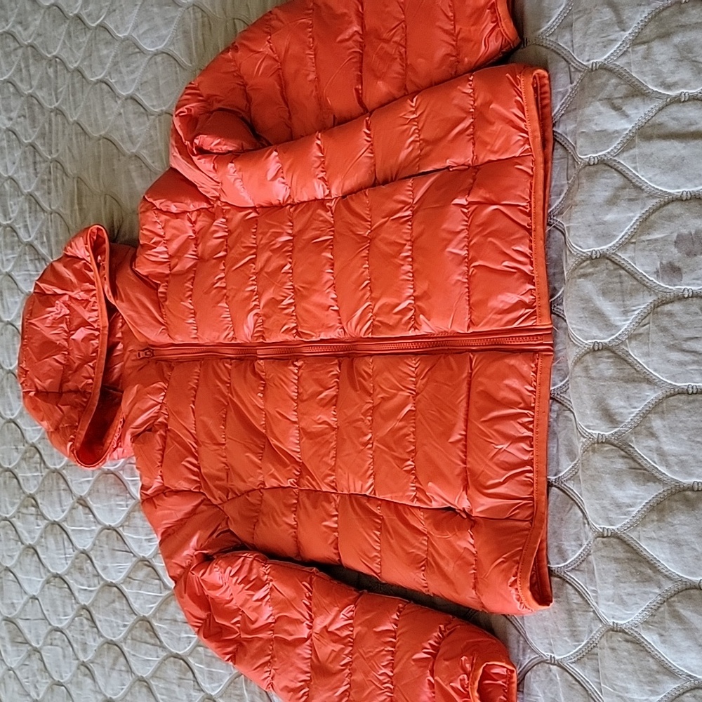 Kids Light Puffer Jacket in Bright Orange